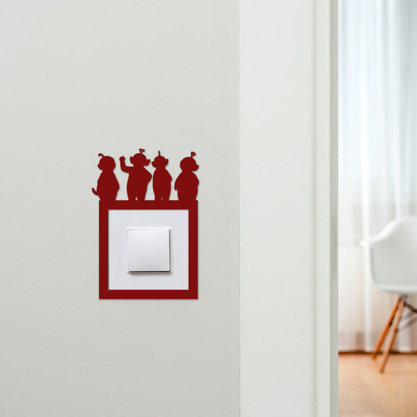Light Switch Surround Teletubbies Kids Room Decorative Switch Plate Cover Frame