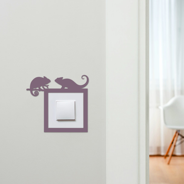 Light Switch Surround Chameleon Lizard Decorative Switch Plate Cover Frame