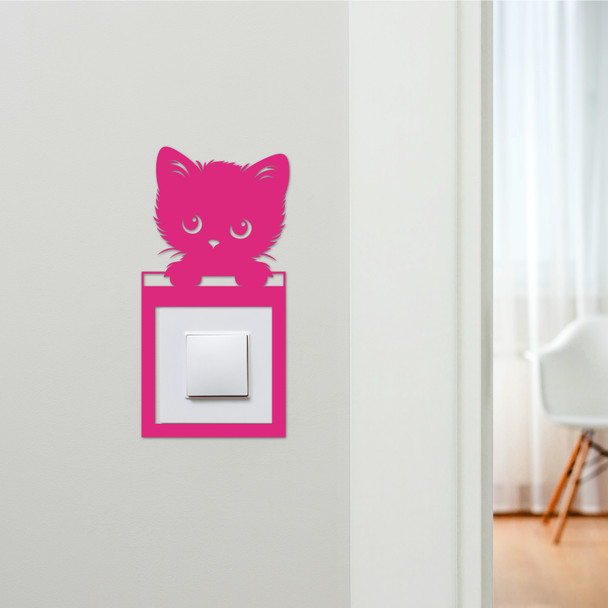 Light Switch Surround Peeking Cat Decorative Switch Plate Cover Frame