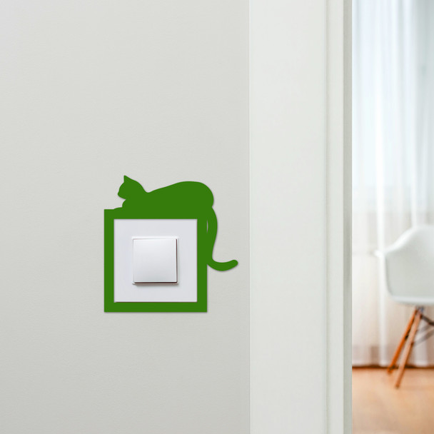 Light Switch Surround Cat Laying Down Decorative Switch Plate Cover Frame