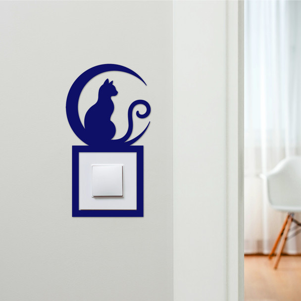 Light Switch Surround Cat Moon Decorative Switch Plate Cover Frame