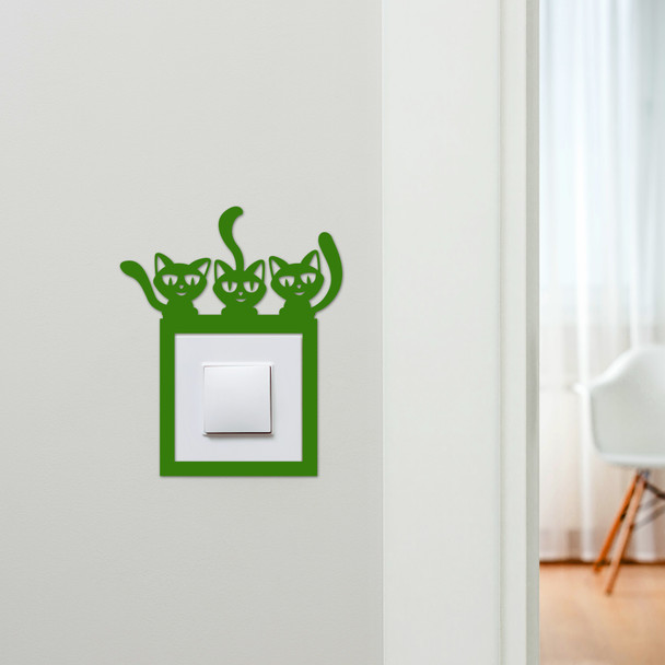Light Switch Surround Three Cats Decorative Switch Plate Cover Frame