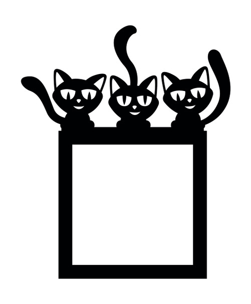 Light Switch Surround Three Cats Decorative Switch Plate Cover Frame