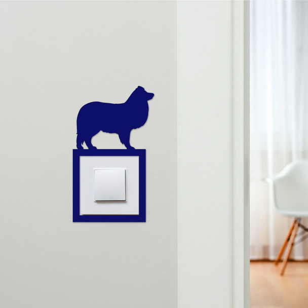 Light Switch Surround Shetland Sheepdog Dog Decorative Switch Plate Cover Frame