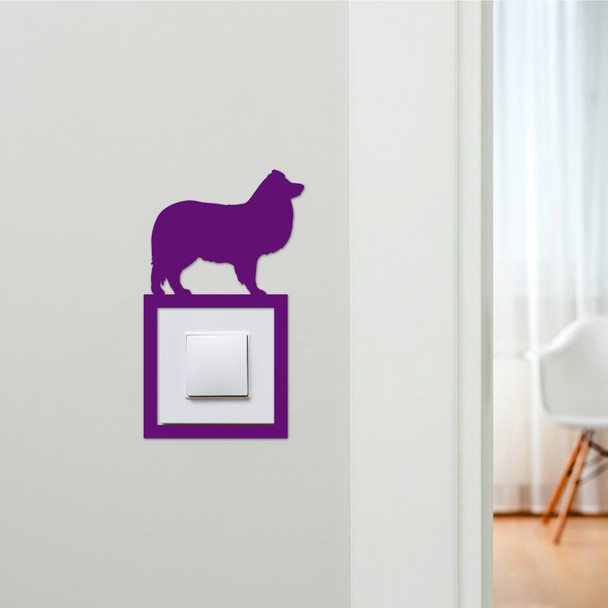 Light Switch Surround Shetland Sheepdog Dog Decorative Switch Plate Cover Frame