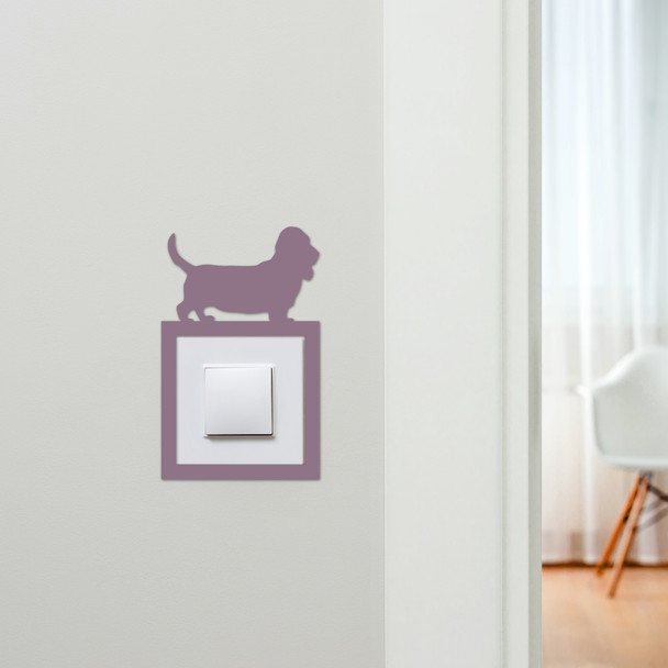 Light Switch Surround Basset Hound Dog Decorative Switch Plate Cover Frame