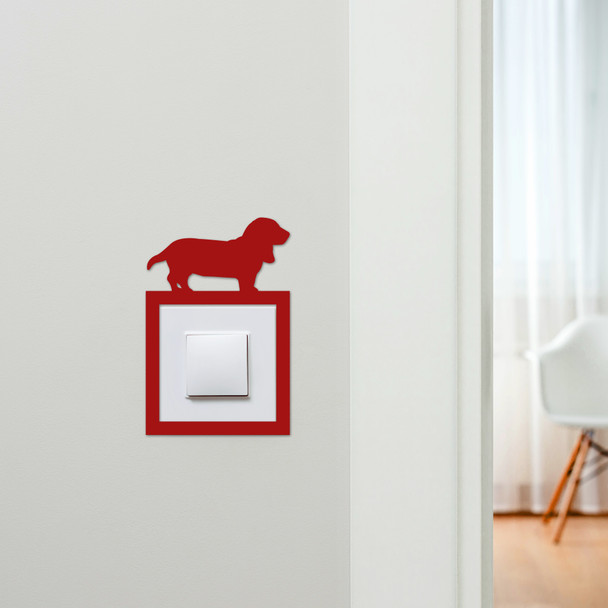 Light Switch Surround Dog Basset Hound Decorative Switch Plate Cover Frame