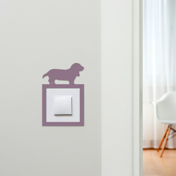 Light Switch Surround Dog Basset Hound Decorative Switch Plate Cover Frame