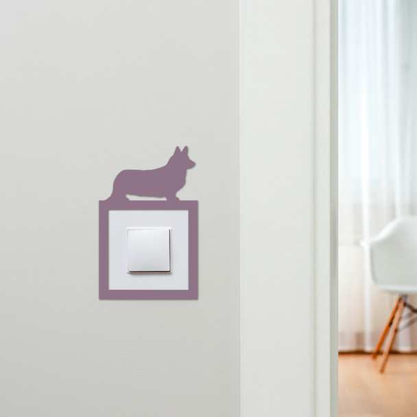 Light Switch Surround Welsh Corgi Dog Decorative Switch Plate Cover Frame