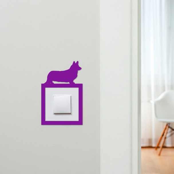 Light Switch Surround Welsh Corgi Dog Decorative Switch Plate Cover Frame