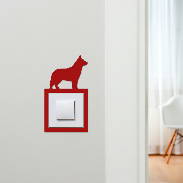 Light Switch Surround Blue Heeler Dog Decorative Switch Plate Cover Frame