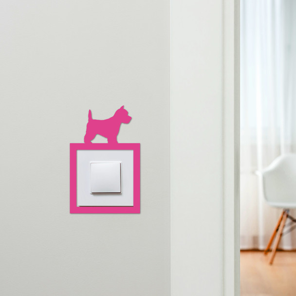 Light Switch Surround Cairn Terrier Dog Decorative Switch Plate Cover Frame