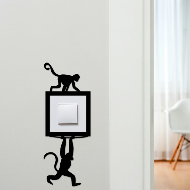 Light Switch Surround Monkey Hanging Decorative Switch Plate Cover Frame