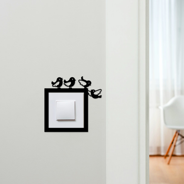 Light Switch Surround Cute Birds Decorative Switch Plate Cover Frame