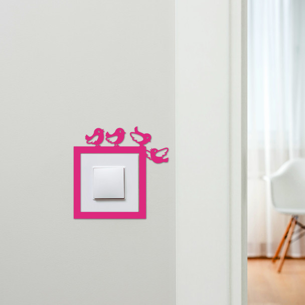 Light Switch Surround Cute Birds Decorative Switch Plate Cover Frame