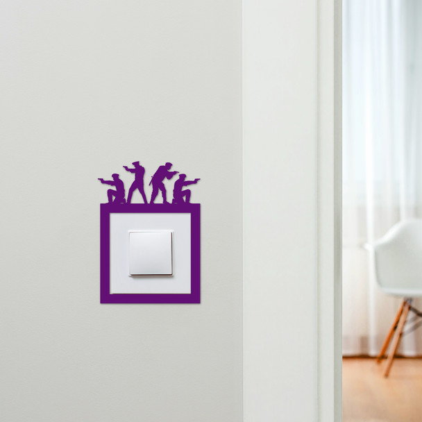 Light Switch Surround Policemen Police Shoot Decorative Switch Plate Cover Frame