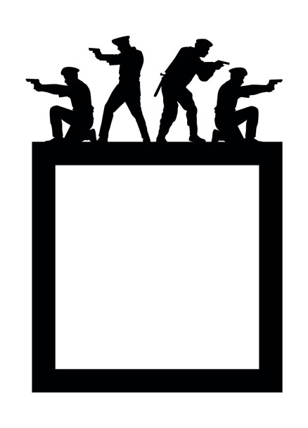Light Switch Surround Policemen Police Shoot Decorative Switch Plate Cover Frame