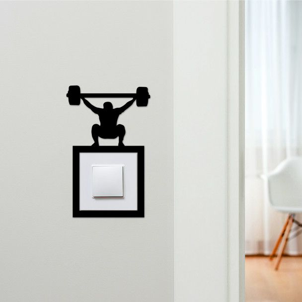Light Switch Surround Gym Weightlifting Decorative Switch Plate Cover Frame