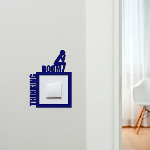 Light Switch Surround Thinking Room Toilet Funny Decorative Switch Cover Frame