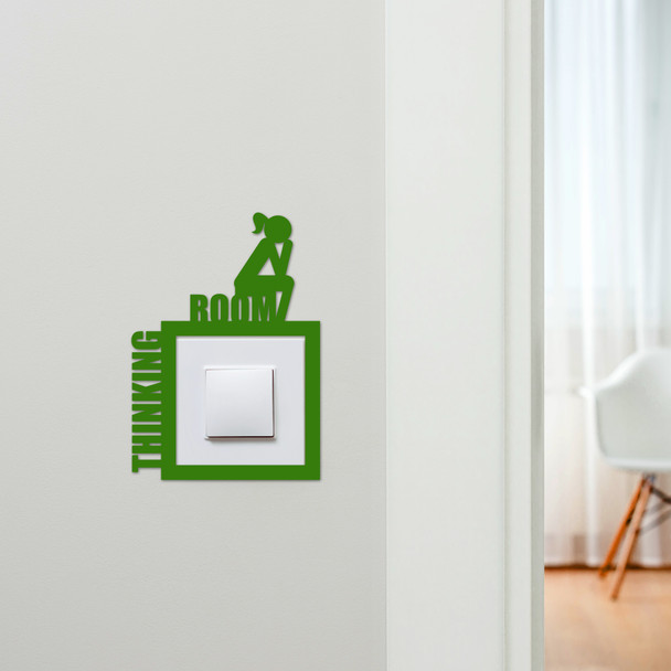 Light Switch Surround Funny Toilet Thinking Room Decorative Switch Cover Frame