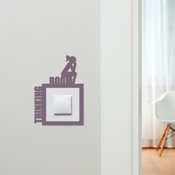 Light Switch Surround Funny Toilet Thinking Room Decorative Switch Cover Frame