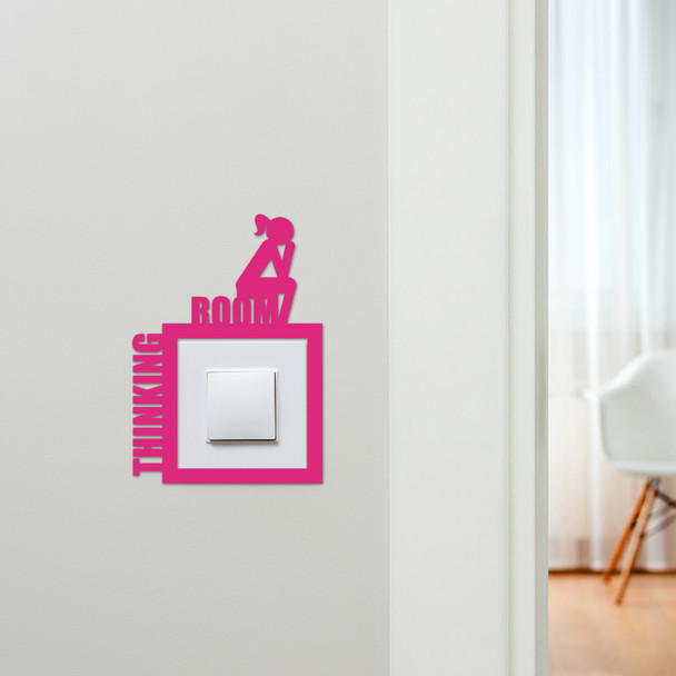 Light Switch Surround Funny Toilet Thinking Room Decorative Switch Cover Frame