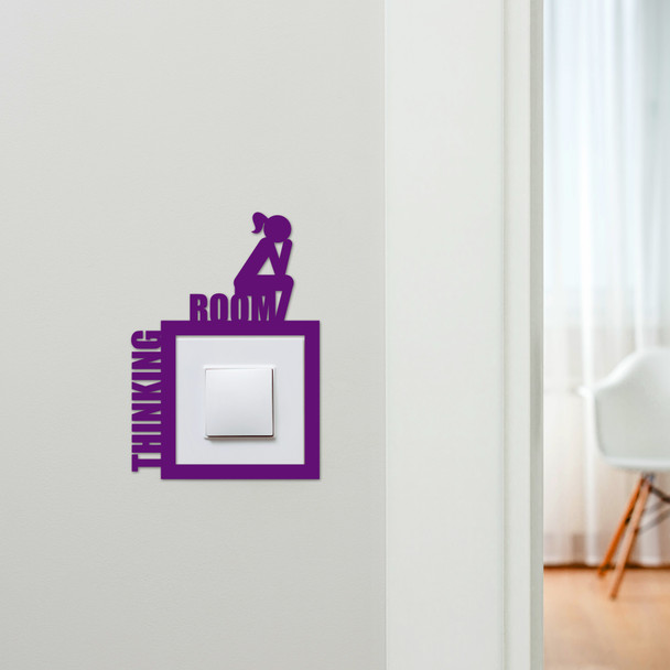 Light Switch Surround Funny Toilet Thinking Room Decorative Switch Cover Frame