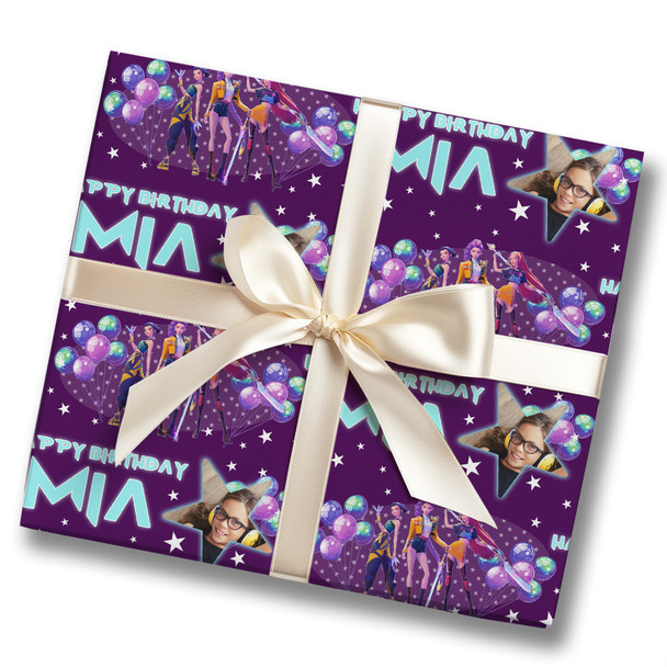 Personalised Wrapping Paper Birthday K-pop Demon Hunters Photo Custom Gift Wrap