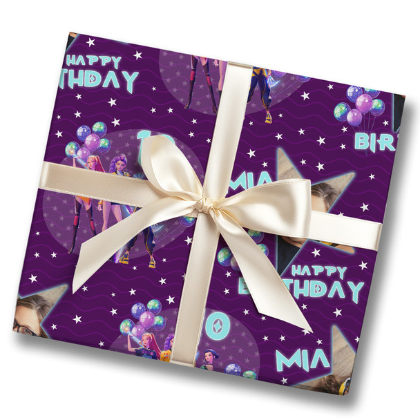 Personalised Wrapping Paper Kids Birthday Demon Hunters Photo Custom Gift Wrap