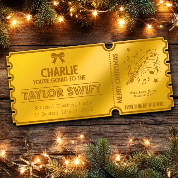 Blue Mirror Acrylic Ticket Any Show Musical Theatre Christmas Personalised Blue Mirror Acrylic Ticket Any Show Musical Theatre Christmas Personalised