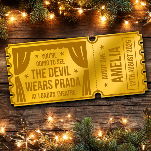 Gold Mirror Acrylic Golden Ticket The Devil Wears Prada Musical theatre Show