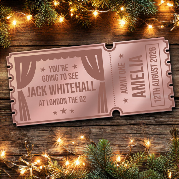 Gold Mirror Acrylic Golden Ticket Jack Whitehall Comedy Theatre Show Custom