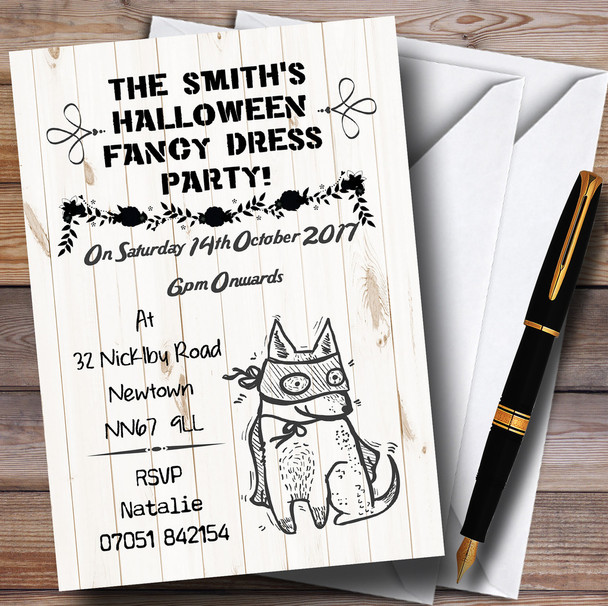 Scary Fancy Dress Customised Halloween Party Invitations