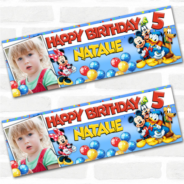Personalised Party Banner For Kids Birthday Disney Mickey Mouse Clubhouse