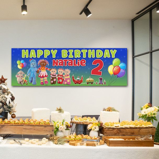 Personalised Party Banner For Kids Birthday In The Night Garden