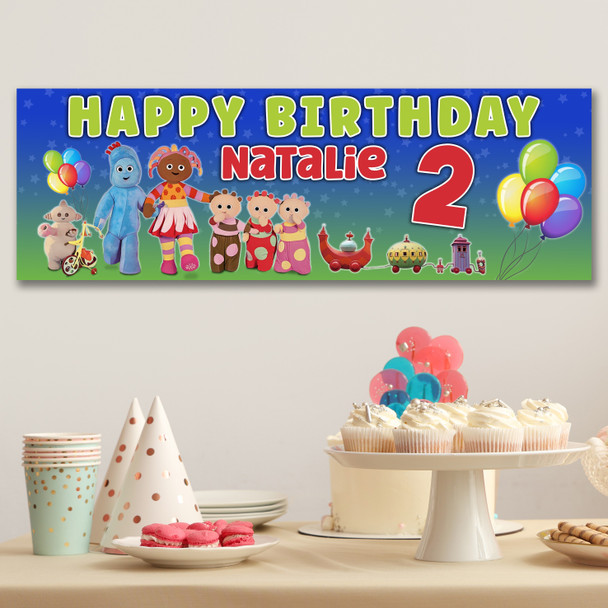 Personalised Party Banner For Kids Birthday In The Night Garden
