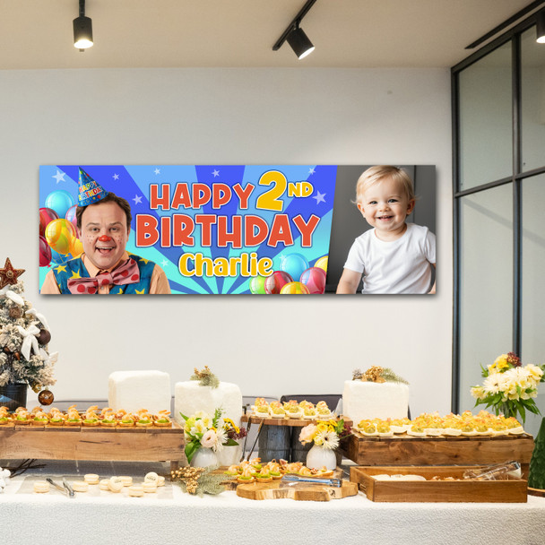 Personalised Party Banner For Kids Birthday Boys Mr Tumble Photo