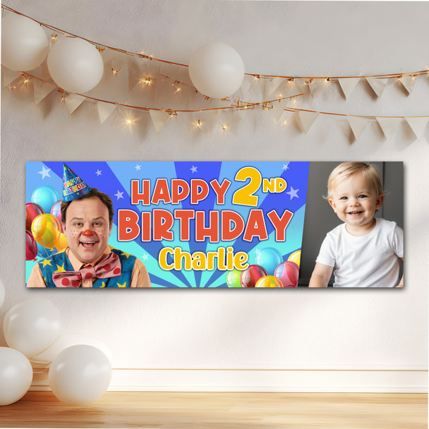 Personalised Party Banner For Kids Birthday Boys Mr Tumble Photo