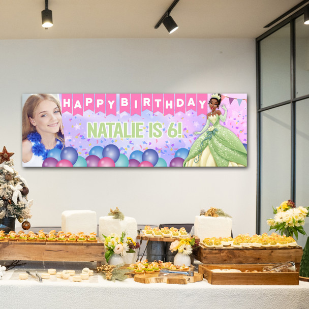 Personalised Party Banner For Kids Birthday Disney Princess Tiana