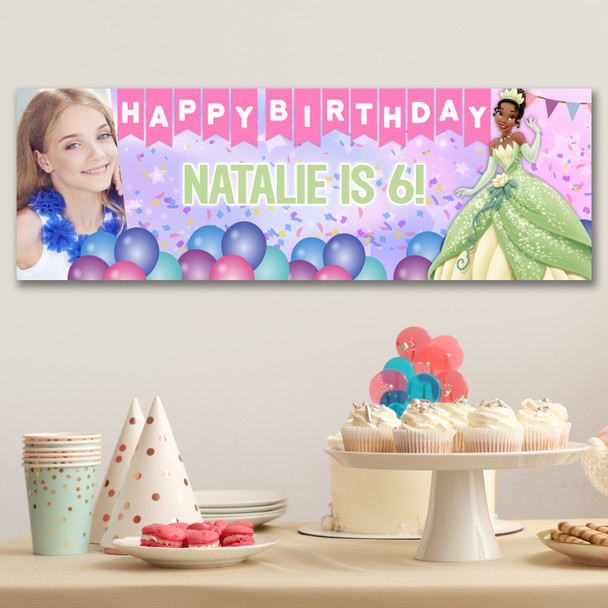 Personalised Party Banner For Kids Birthday Disney Princess Tiana