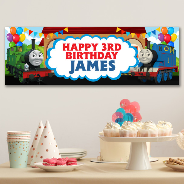 Personalised Party Banner For Kids Birthday Thomas The Tank Engine