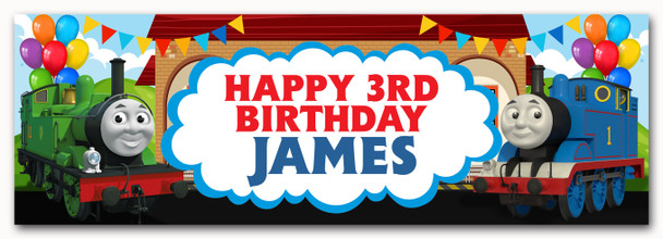 Personalised Party Banner For Kids Birthday Thomas The Tank Engine