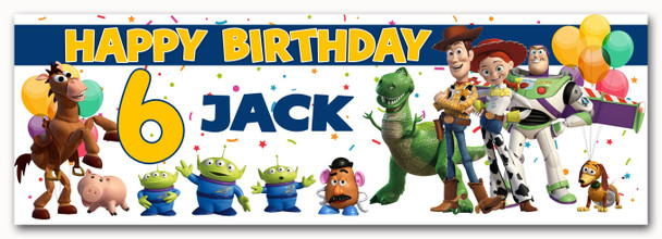 Personalised Party Banner For Kids Birthday Toy Story