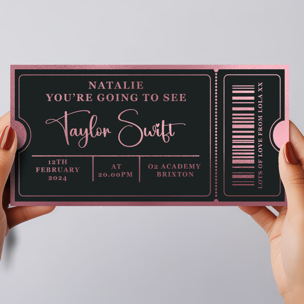 Theme Park Alton Towers Gold Stars Personalised Gift Voucher Surprise Ticket