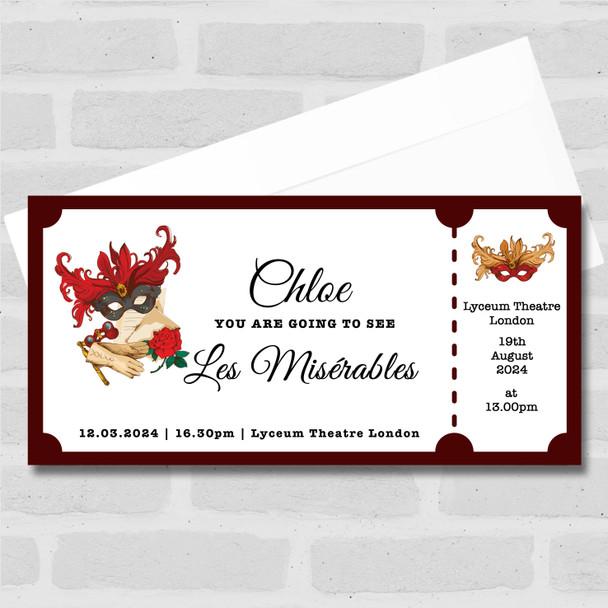 Derriere On A G String Show Personalised Gift Voucher Surprise Ticket