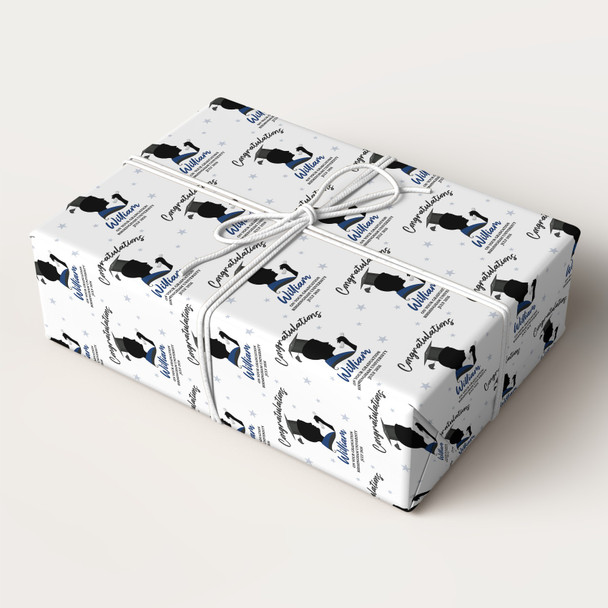 Personalised Wrapping Paper Graduation Man Male Him Custom Gift Wrap