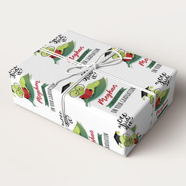 Personalised Wrapping Paper Graduation You Did It Bug Glasses Custom Gift Wrap
