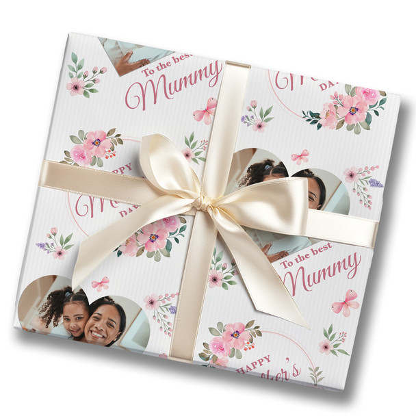 Personalised Wrapping Paper Mother's Day Mummy Pink Heart Photo Custom Gift Wrap