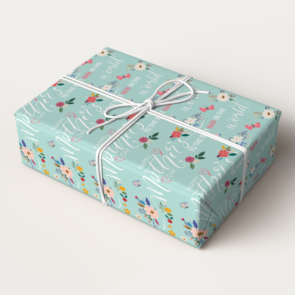 Personalised Wrapping Paper Mother's Day Nan Mint Custom Gift Wrap