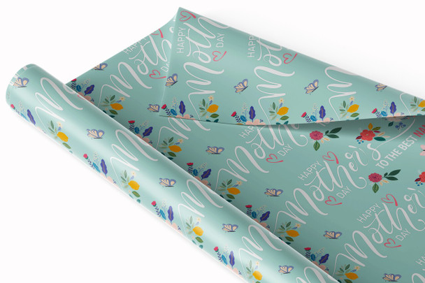 Personalised Wrapping Paper Mother's Day Nana Mint Custom Gift Wrap